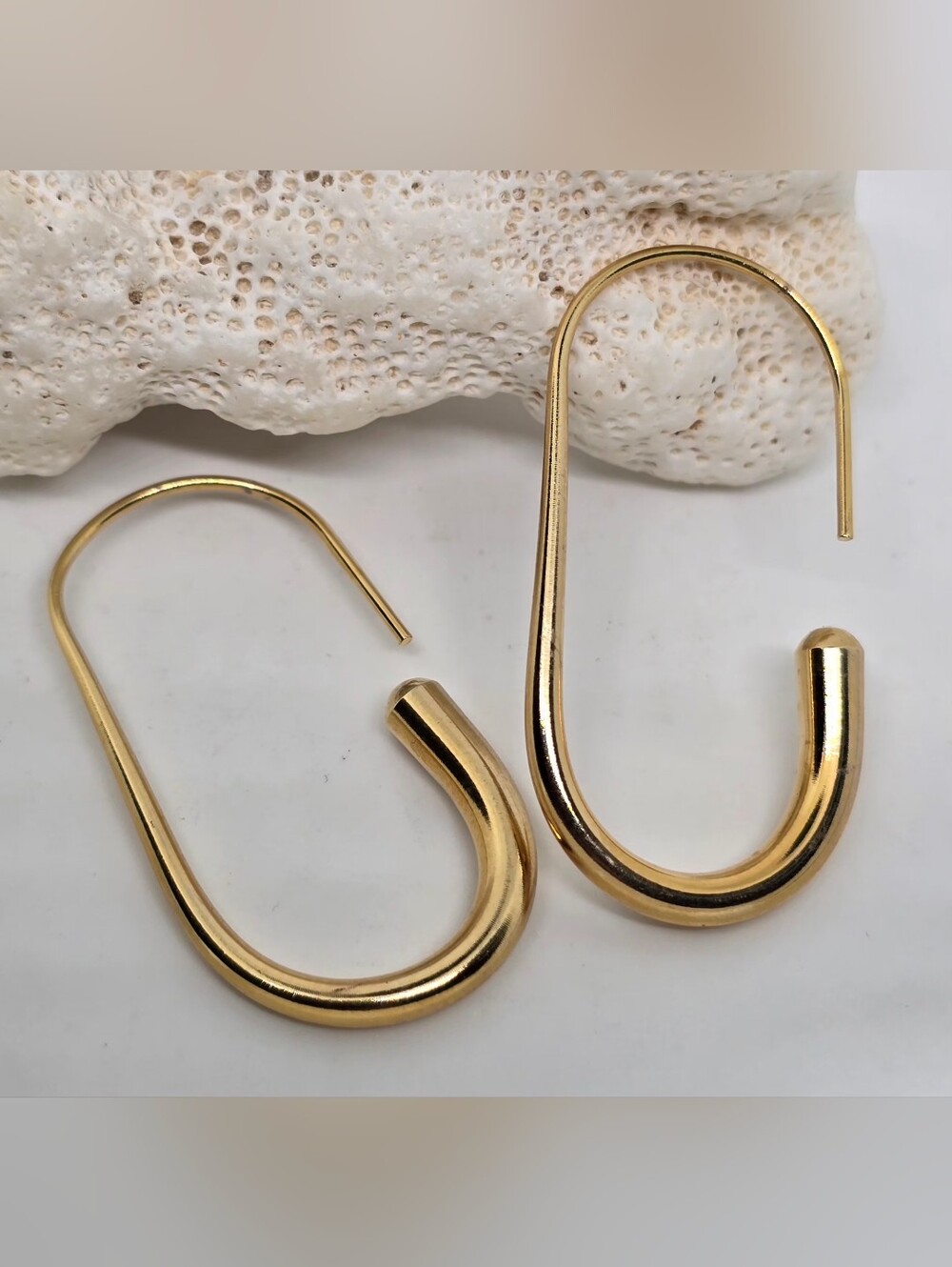 Columbus - Gold Dipped Open Loop Hoop Earrings